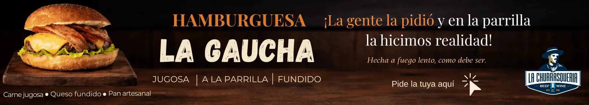 Nuestro nuevo producto la hamburguesa la gaucha